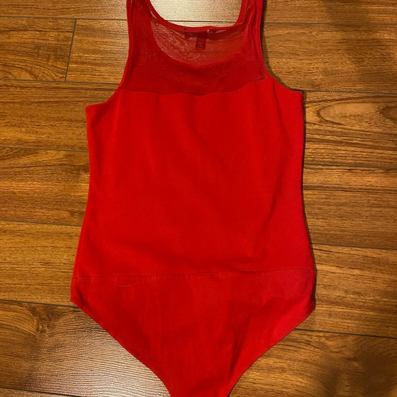 Red Mesh Bodysuit - Picture 2 of 3